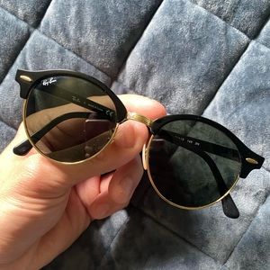 BLACK RAYBAN ROUND CLUBMASTER